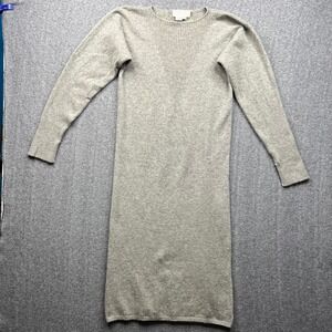 Vintage Bergdorf Goodman Sweater Dress Womens Medium Gray 100% Cashmere